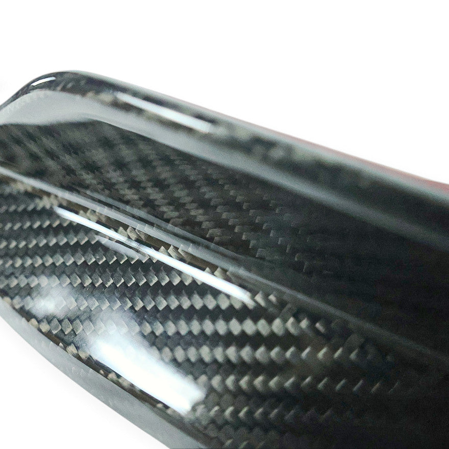 Carbon Corp. glossy carbon fibre front splitter for BMW 3-Series G20 M-Sport with a high-gloss UV-resistant finish.