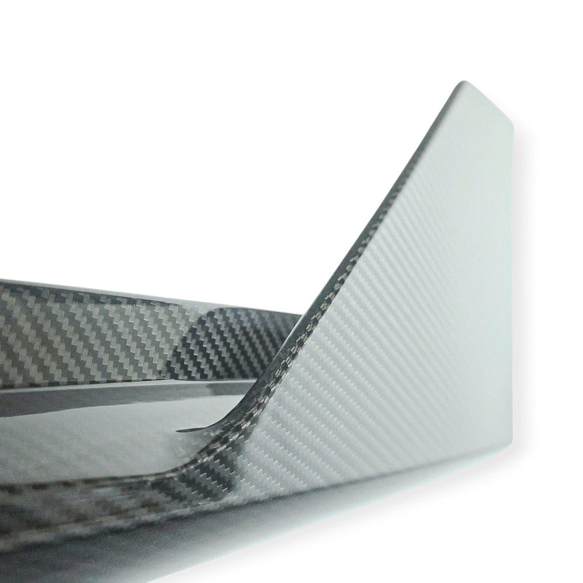 Carbon Corp. gloss carbon fibre rear bumper corner extension for BMW G82 M4 with MP style winglet design