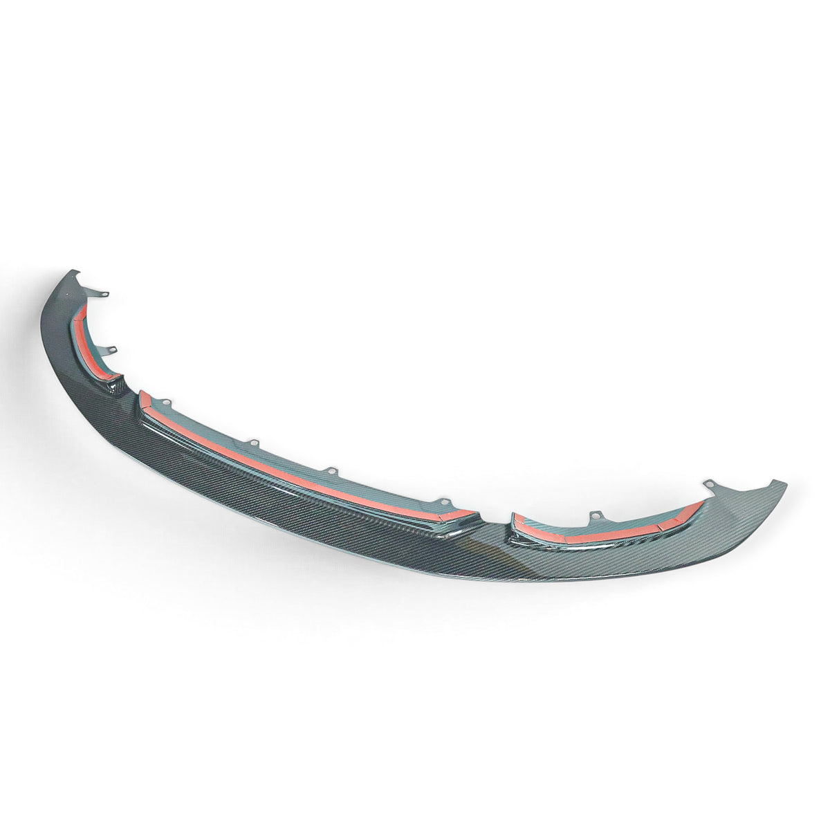 Carbon Corp. GT4 style dry carbon fiber front splitter for BMW M3 F80 and M4 F82 with high-gloss finish