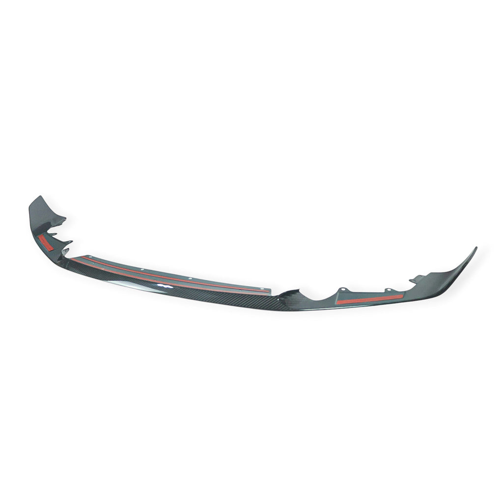 Carbon Corp. M Performance style carbon fibre front splitter for BMW M2 F87 with a glossy UV-resistant finish.