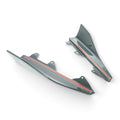 Carbon Corp. BMW M2 F87 carbon fiber side skirt winglets with high-gloss finish and pre-applied adhesive strips.