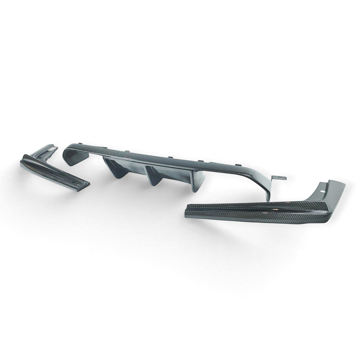 Carbon Corp. 3-piece carbon fibre rear diffuser and side extension kit for BMW M2 F87 with high-gloss finish