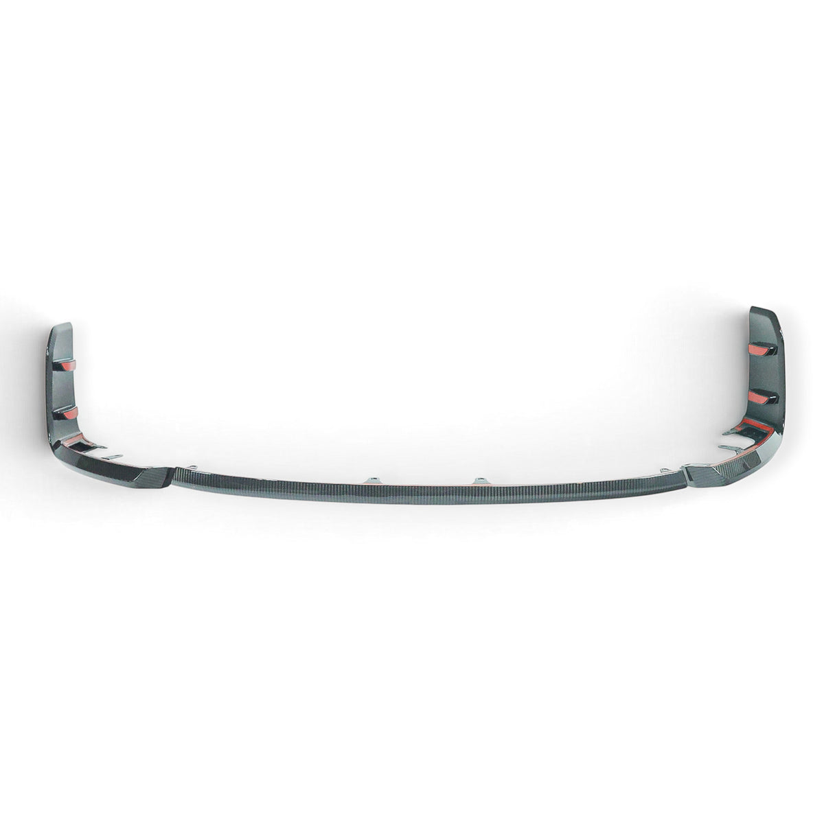 Carbon Corp. BMW M2 G87 MP style carbon fibre front splitter with aggressive winglets and high-gloss finish