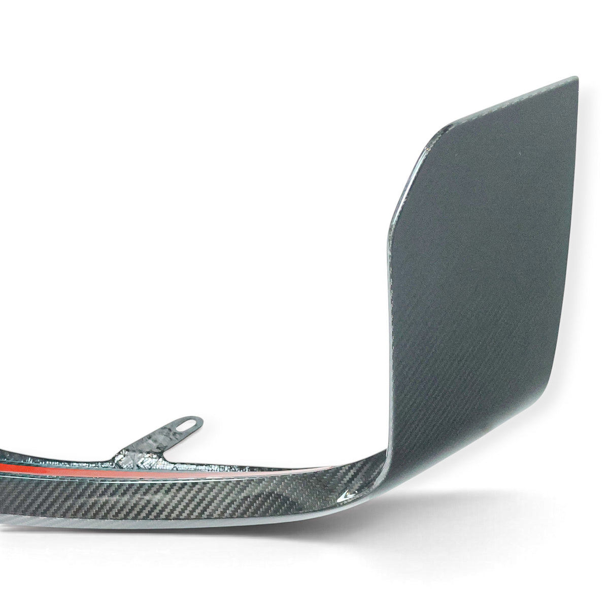Carbon Corp. carbon fibre MP style front splitter winglet for BMW M2 G87 with a high-gloss finish