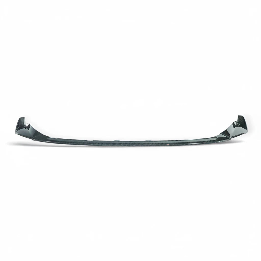 Carbon Corp. MP style front splitter for BMW M3 G80 and M4 G82 in glossy carbon fiber finish