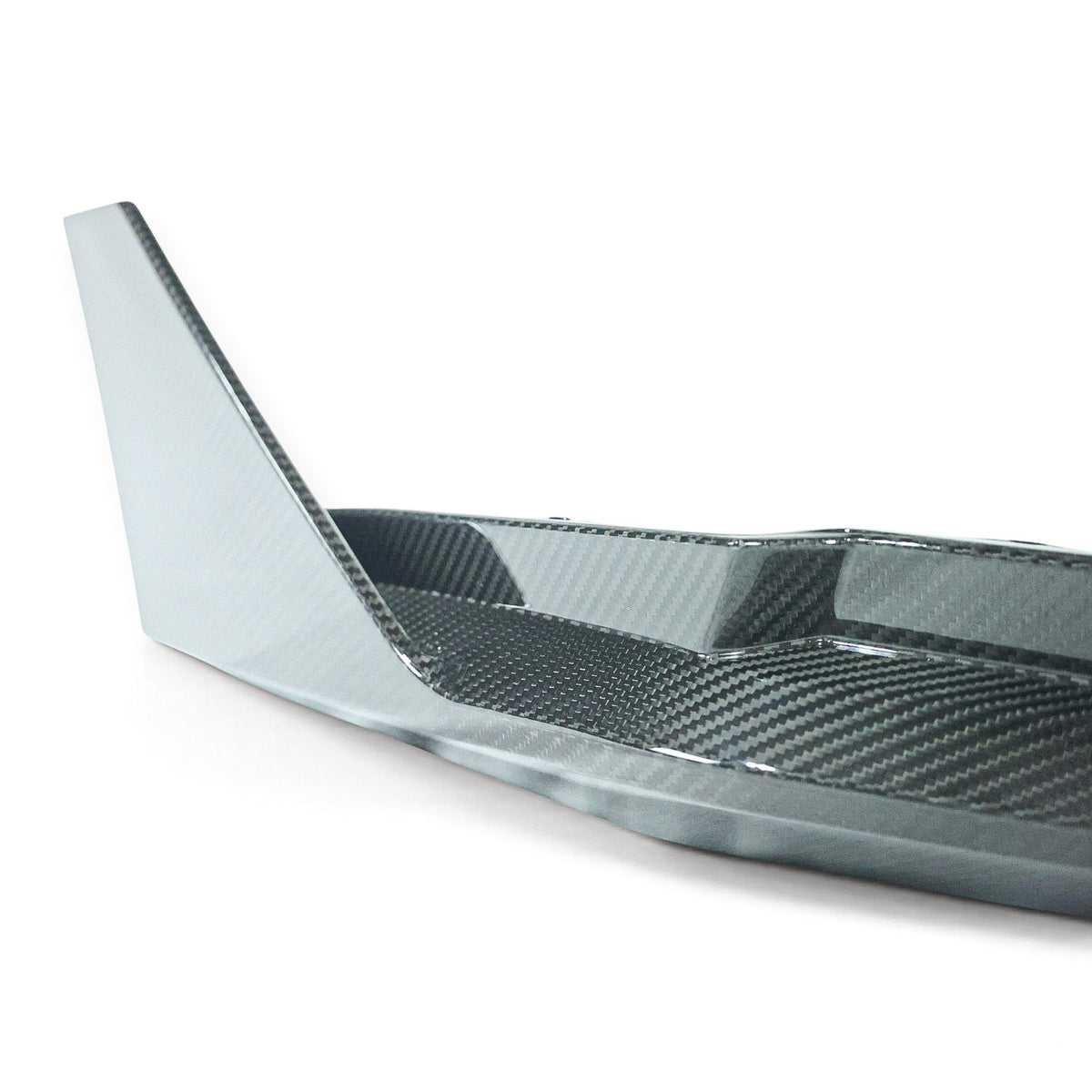 Carbon Corp. MP style carbon fibre rear bumper corner extension for BMW M4 G82 with a high-gloss finish.