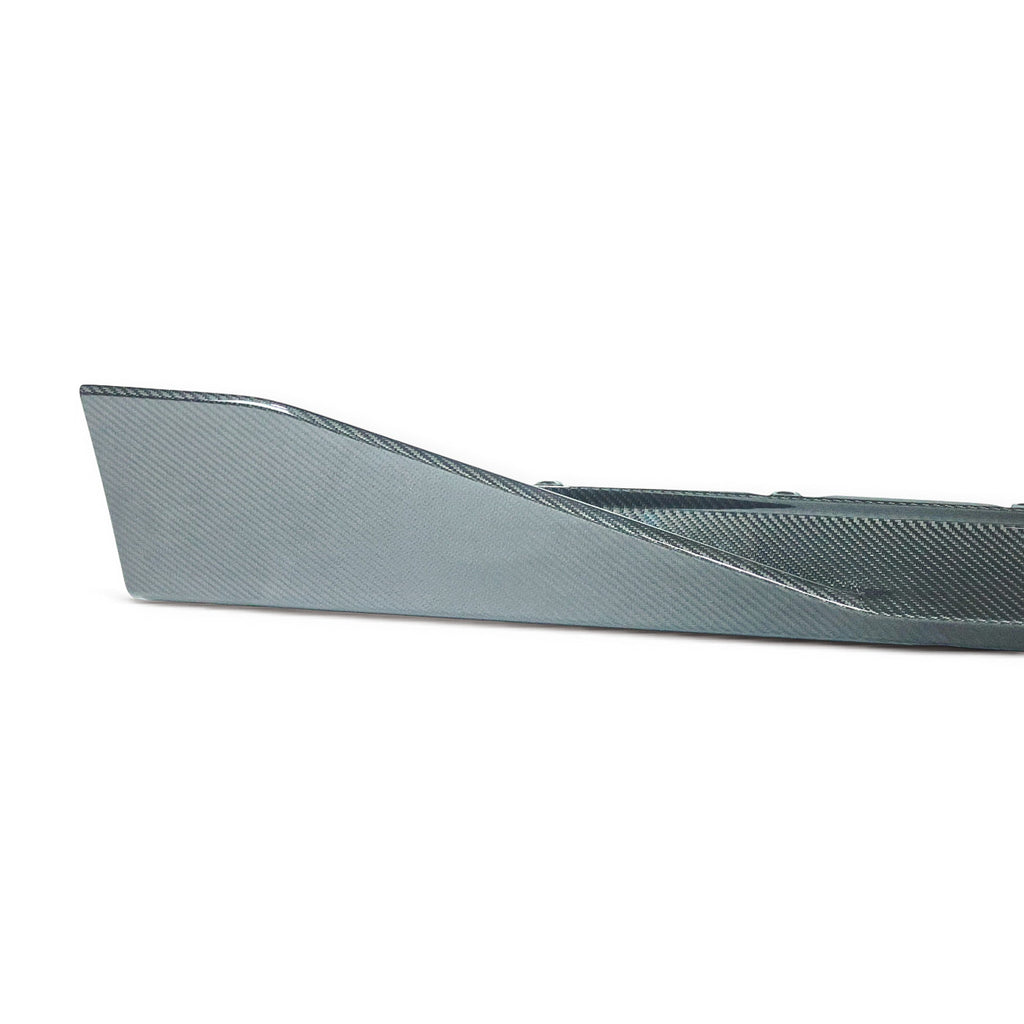 Carbon Corp. MP style carbon fibre side skirt for BMW M4 G82 with high-gloss finish and rear winglet detail