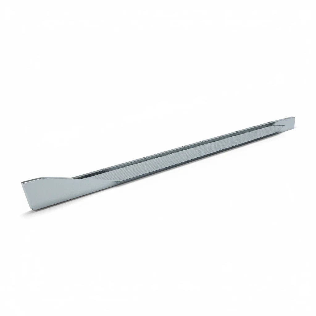 Carbon Corp. BMW M4 G82 MP style side skirt in high-gloss carbon fibre with an aggressive rear winglet design.