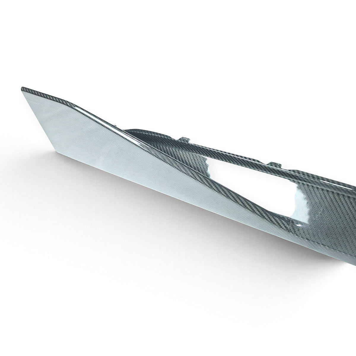 Carbon Corp. gloss carbon fibre side skirt for BMW M4 G82 with aggressive winglet design