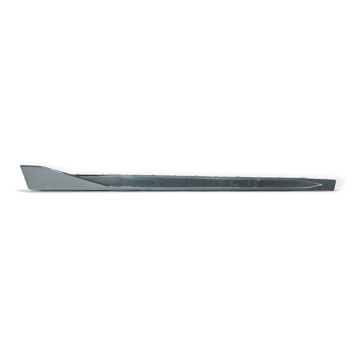 Carbon Corp. BMW M4 G82 MP style side skirt in high-gloss carbon fibre with an aggressive rear winglet design.