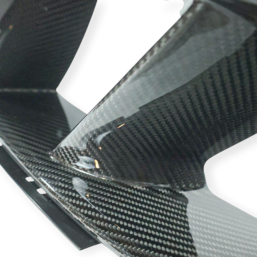 Carbon Corp. carbon fibre front inlet vent ducts for BMW M3 G80 and M4 G82 with a high-gloss finish.