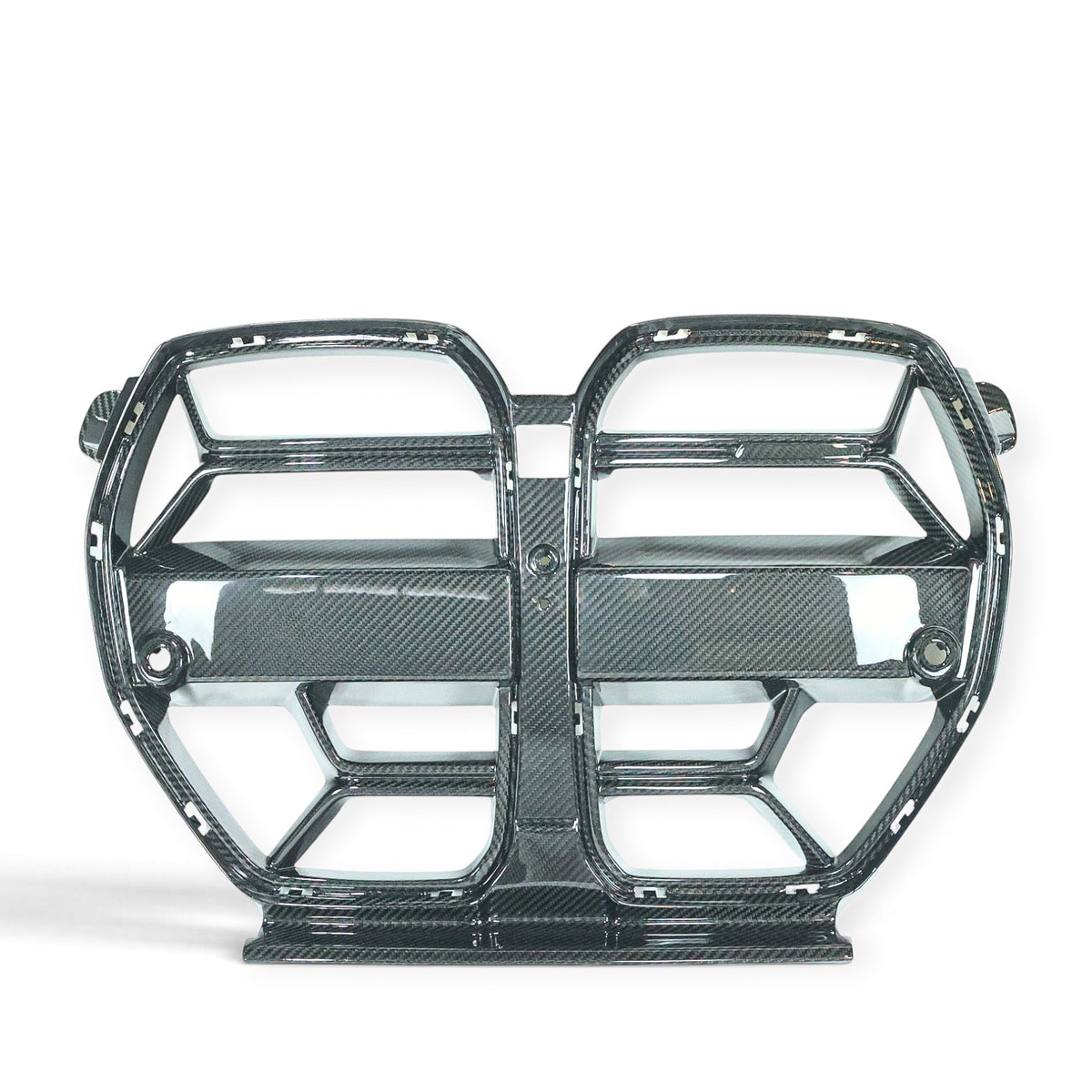 Carbon Corp. CSL style carbon fibre front grille for BMW G80 M3 and G82 M4 with a glossy open-slat design.